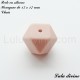 Perle en silicone hexagone 17 mm