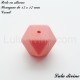 Perle en silicone hexagone 17 mm