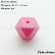 Perle en silicone hexagone 17 mm