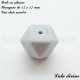 Perle en silicone hexagone 17 mm