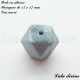 Perle en silicone hexagone 17 mm