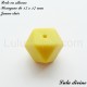 Perle en silicone hexagone 17 mm