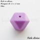 Perle en silicone hexagone 17 mm