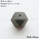 Perle en silicone hexagone 17 mm