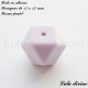 Perle en silicone hexagone 17 mm