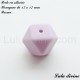 Perle en silicone hexagone 17 mm