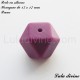 Perle en silicone hexagone 17 mm