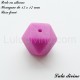 Perle en silicone hexagone 17 mm