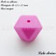 Perle en silicone hexagone 17 mm