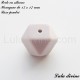 Perle en silicone hexagone 17 mm