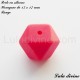 Perle en silicone hexagone 17 mm