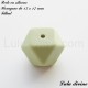 Perle en silicone hexagone 17 mm