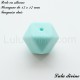 Perle en silicone hexagone 17 mm