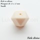 Perle en silicone hexagone 17 mm