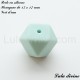 Perle en silicone hexagone 17 mm