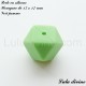 Perle en silicone hexagone 17 mm