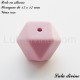 Perle en silicone hexagone 17 mm