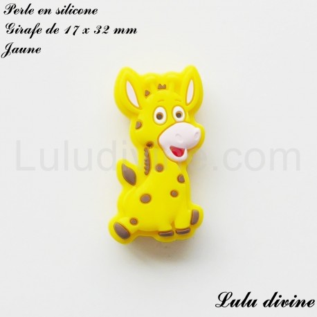 Perle en silicone Girafe