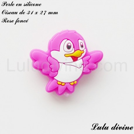 Perle en silicone Oiseau