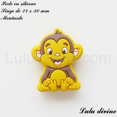 Perle en silicone Singe