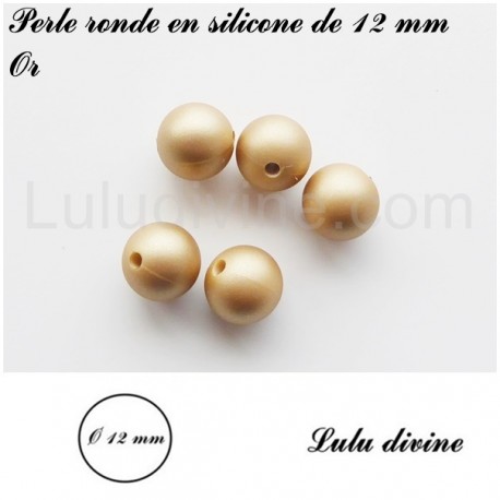 Perle en silicone ronde Ø 12 mm