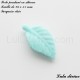 Perle pendant en silicone Feuille