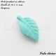 Perle pendant en silicone Feuille