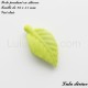 Perle pendant en silicone Feuille