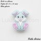 Perle en silicone Lapin