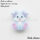 Perle en silicone Lapin