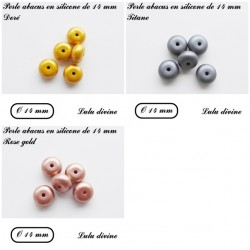 Perle en silicone abacus Ø 14 mm