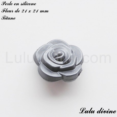 Perle en silicone Fleur