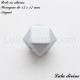 Perle en silicone hexagone 17 mm