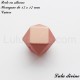 Perle en silicone hexagone 17 mm