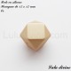 Perle en silicone hexagone 17 mm