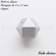 Perle en silicone hexagone 14 mm