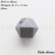 Perle en silicone hexagone 14 mm