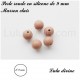 Perle en silicone ronde Ø 9 mm