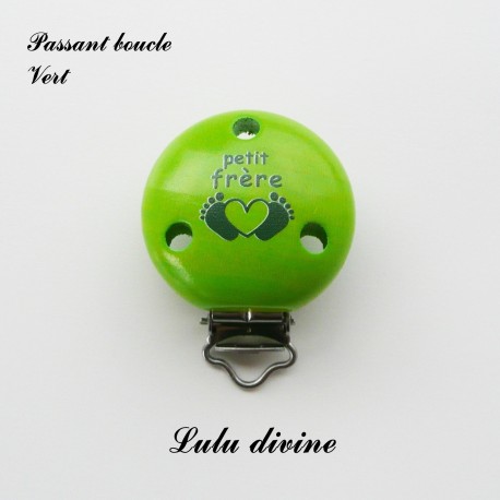 Pince bois boucle Vert : Petit frère