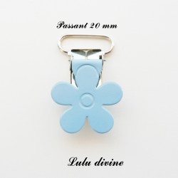 Pince fleur 20 mm Bleue claire