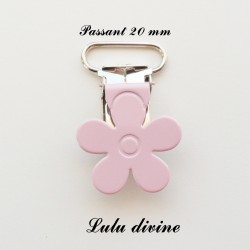 Pince fleur 25 mm rose claire