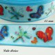 Ruban bleu Papillon & Libellule de 25 mm