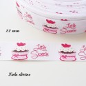 Ruban blanc Gateau Little sweetie (Petite chérie) de 22 mm