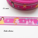 Ruban rose Motif enfantin Les princesses de 25 mm