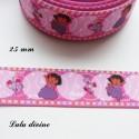Ruban rose Dora & Babouche de 25 mm