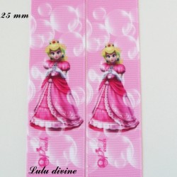 Ruban rose Princesse Peach de mario de 25 mm