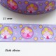 Ruban violet Petite Princesse en médaillon de 25 mm