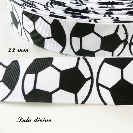 Ruban blanc Ballon de foot / Football de 22 mm