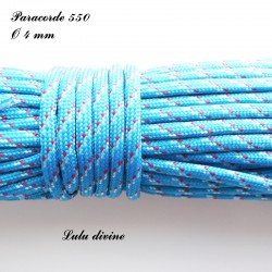 Paracorde 4 mm : Bleu Rouge Blanc