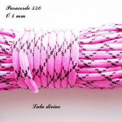 Paracorde 4 mm : fuchsia Noir